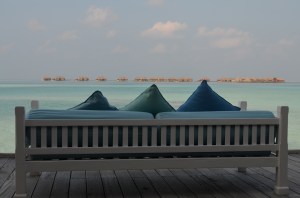 The view from Vilu across to the other island