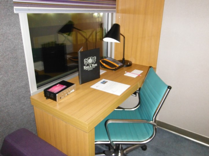 Work desk, and media hub