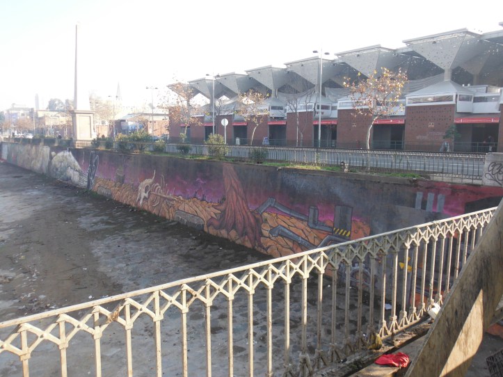 Artwork by the river