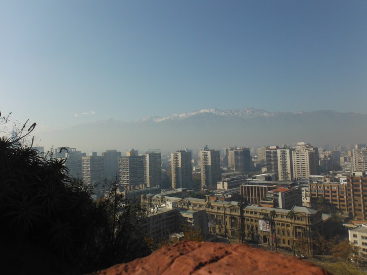 The view from Cerro Santa Lucia  230 feet above the city floor